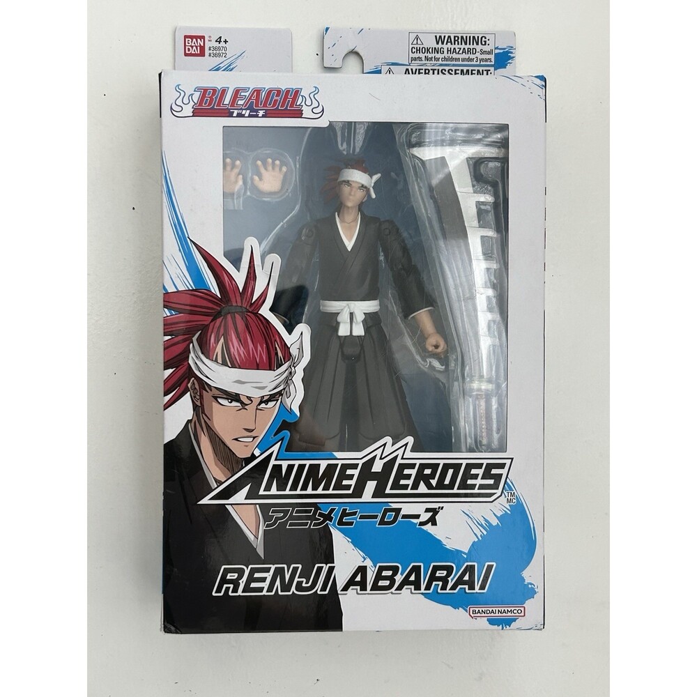Bleach Anime Heroes Renji Abarai Collectible 6" Action Figure Bandai Namco
